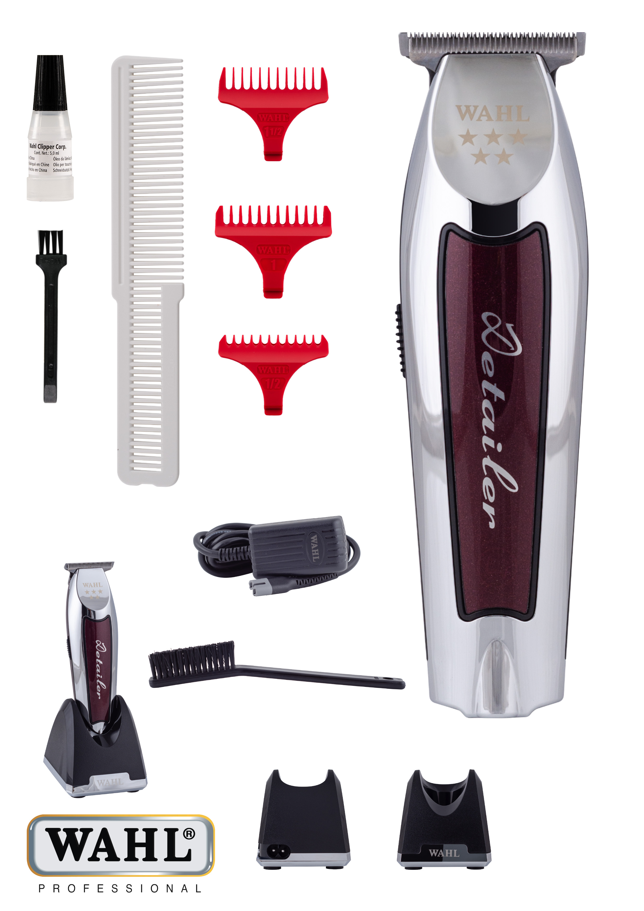 Wahl Professional - 5-Star Series Cordless Detailer Li Extremely Close  Trimming, Crisp Clean Line, Extended Blade Cutting, 100 Minute Run Time for