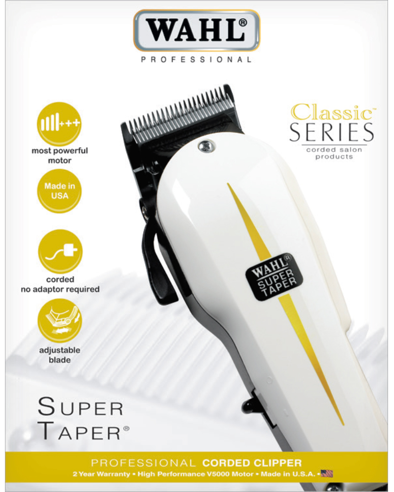 Wahl 8400 Super Taper Hair Clipper W/bonus Guide Comb Set